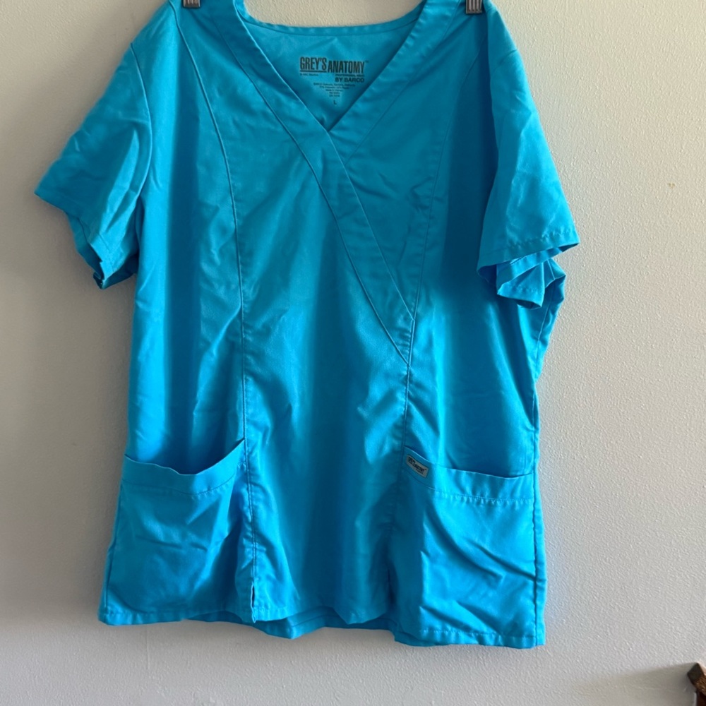 Grey's Anatomy Women's V-Neck Scrub Top - Bright Blue